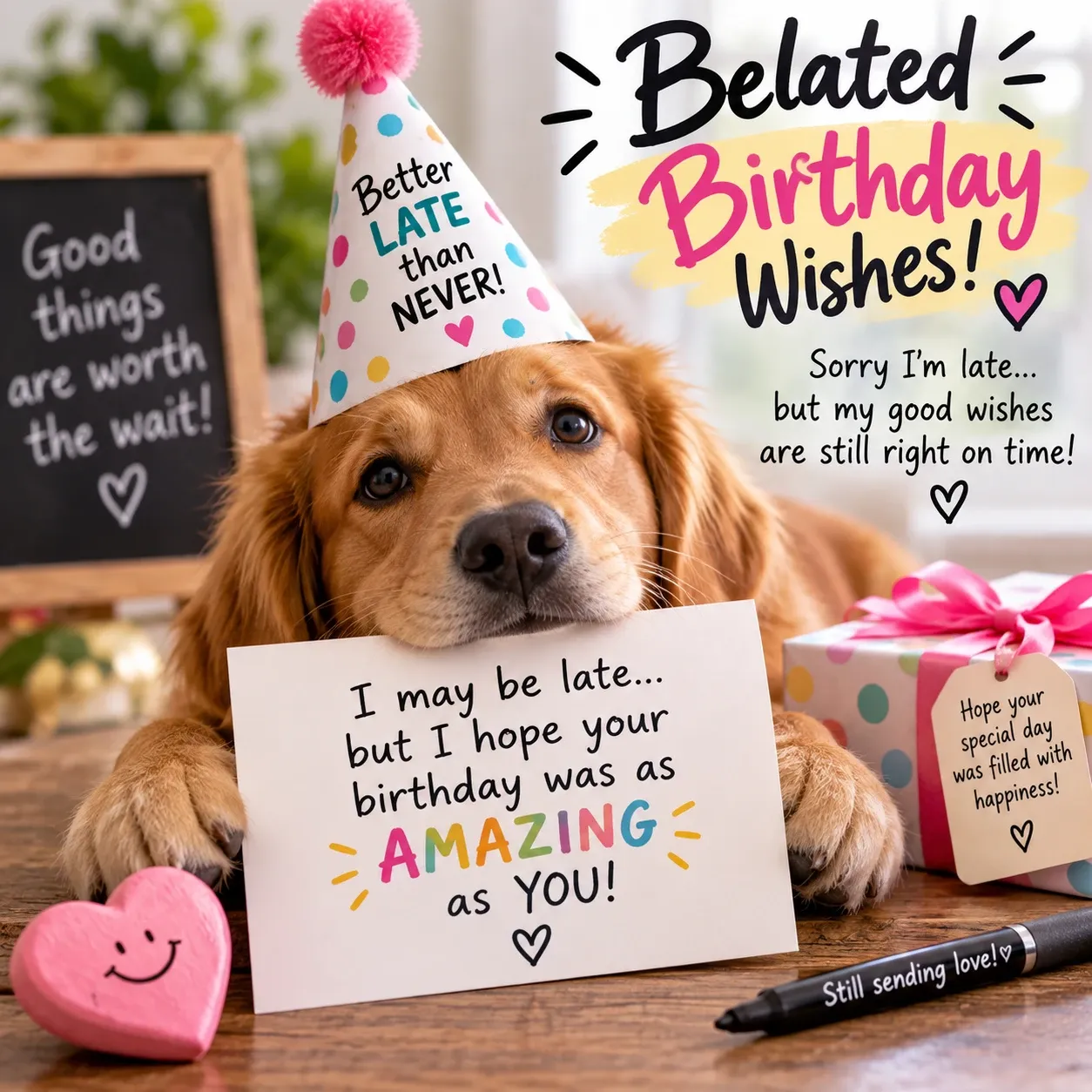 Belated birthday wishes for sending a thoughtful late birthday message