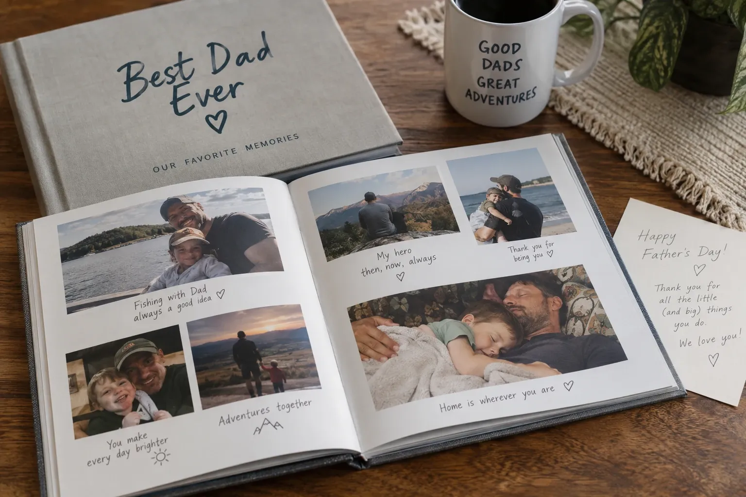 Family photo book as a personalized Father's Day gift