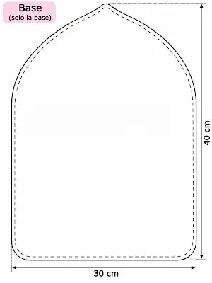 Arched felt nativity backing base pattern measuring 40 by 30 centimeters