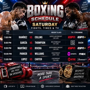 Boxing Schedule Sept. 12, 2026: Miami Times & TV
