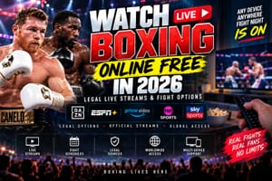 How to Watch Boxing Online Free in 2026